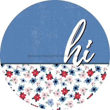 Patriotic Door Hanger Hi Dco - 01525 - Dh 18’ Round Wood